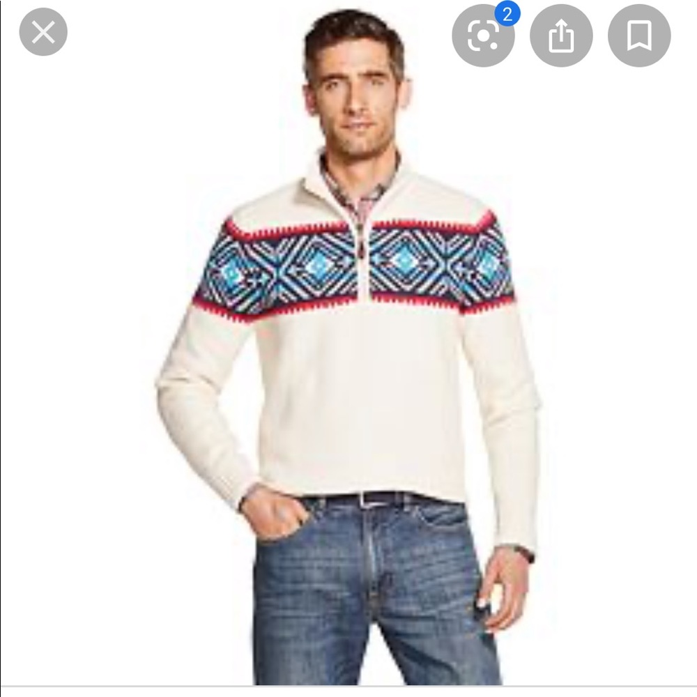 Chaps Classic fit, 1/4 zip neck pullover sweater